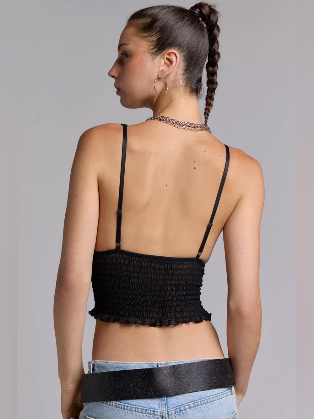 URBAN OUTFITTERS UO Out From Under Firecracker Smocked Cropped Top L NEW NWOT - Picture 5 of 10